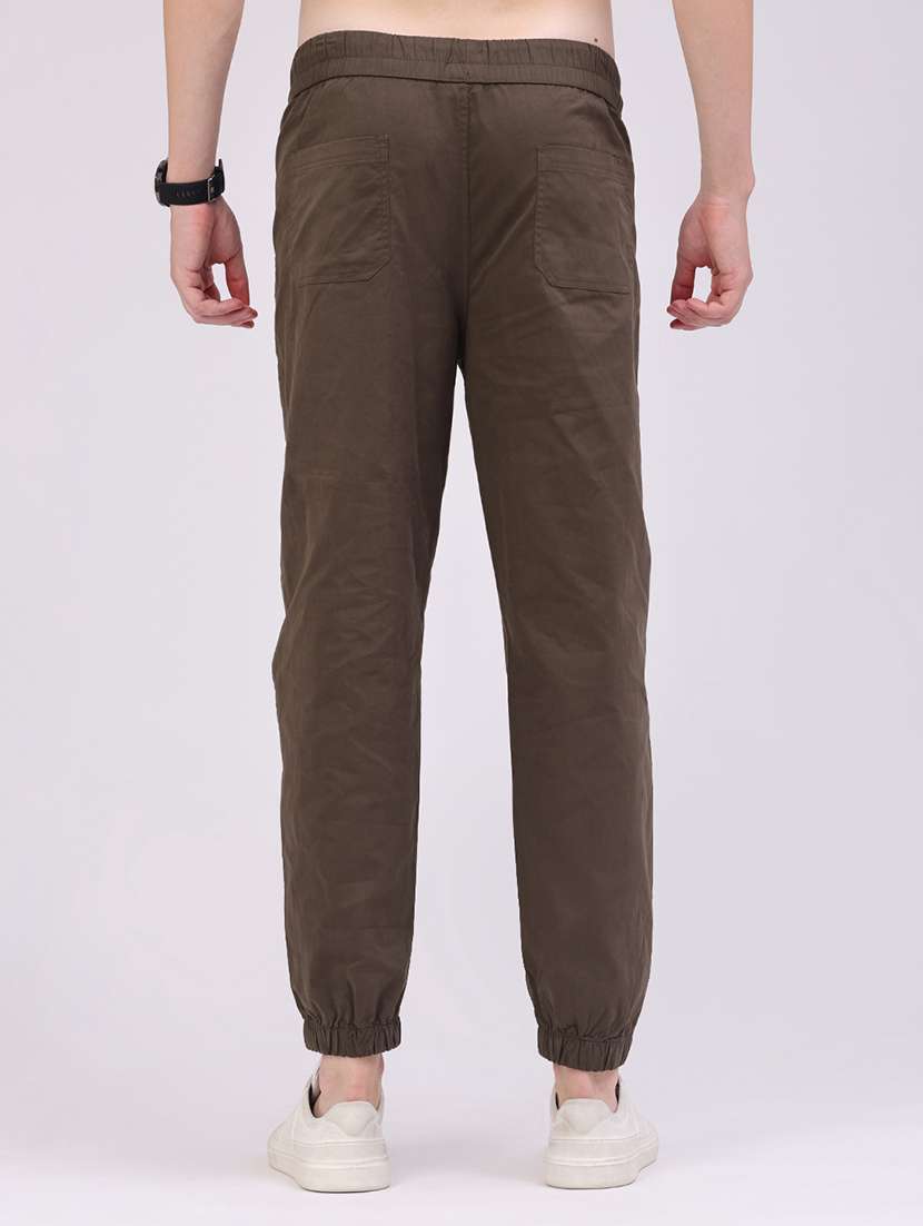 Men Solid Mid Rise Regular Fit Jogger - 22490263 -  Standard Image - 4