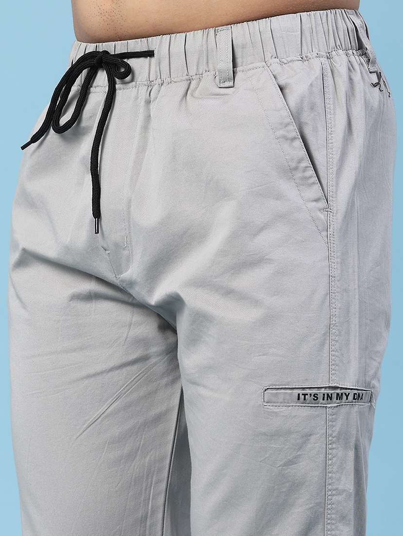 men solid mid rise regular fit jogger - 22490271 -  Standard Image - 1