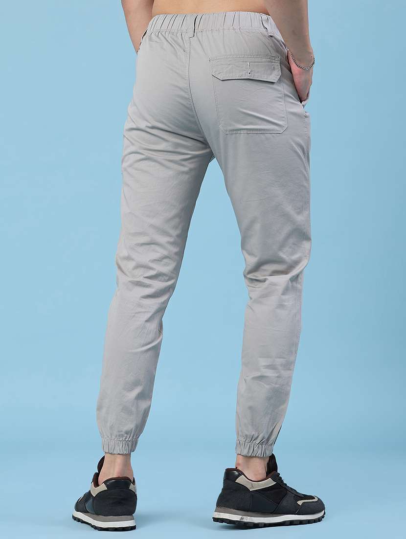 men solid mid rise regular fit jogger - 22490271 -  Standard Image - 4