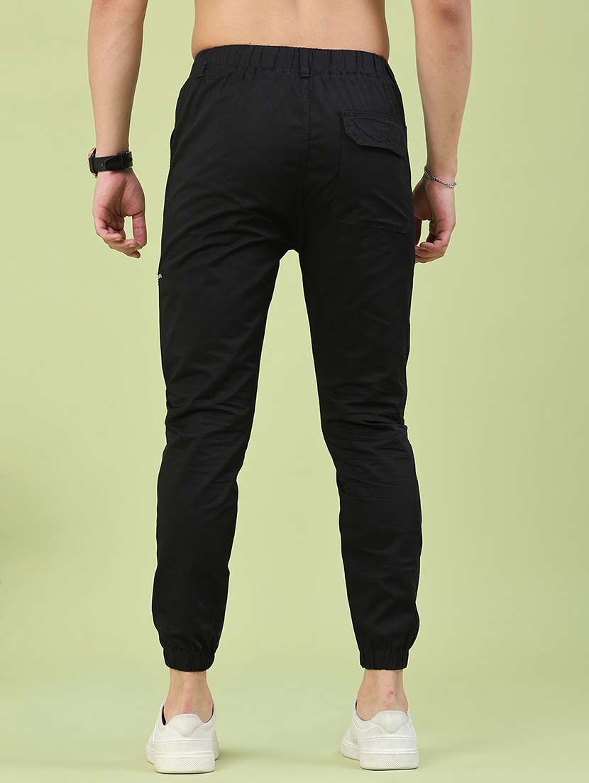 men solid mid rise regular fit jogger - 22490281 -  Standard Image - 4