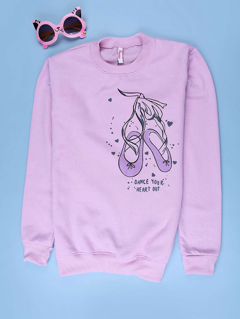 Girls Printed Long Sleeves Regular Fit Sweatshirt - 22490430 -  Standard Image - 1