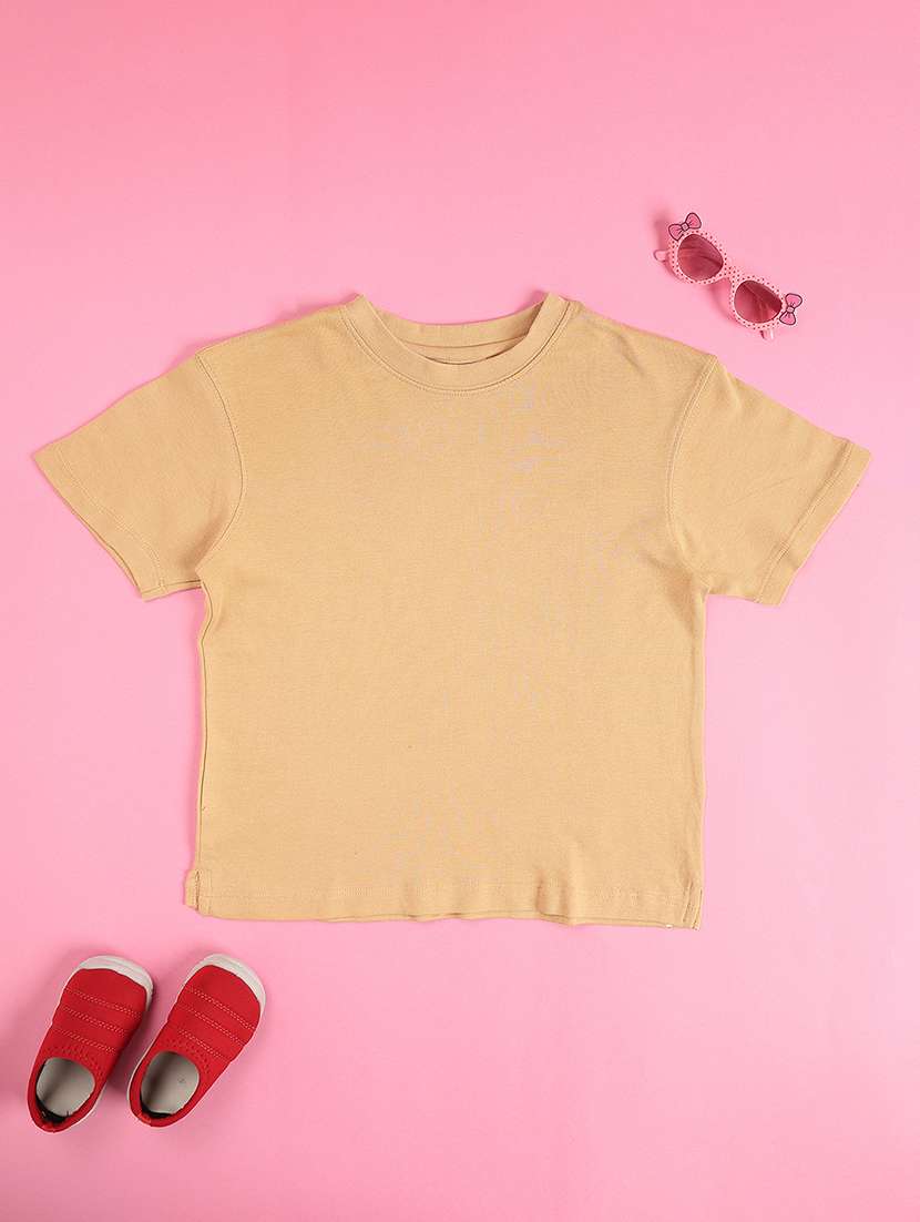 Boys Solid Short Sleeves Regular Fit T-shirt - 22490574 -  Standard Image - 1