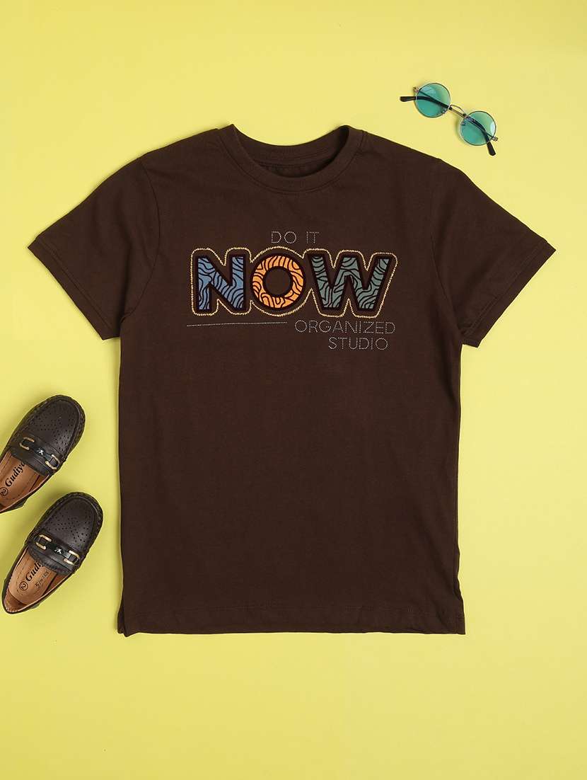 boys printed short sleeves regular fit t-shirt - 22490577 -  Standard Image - 1