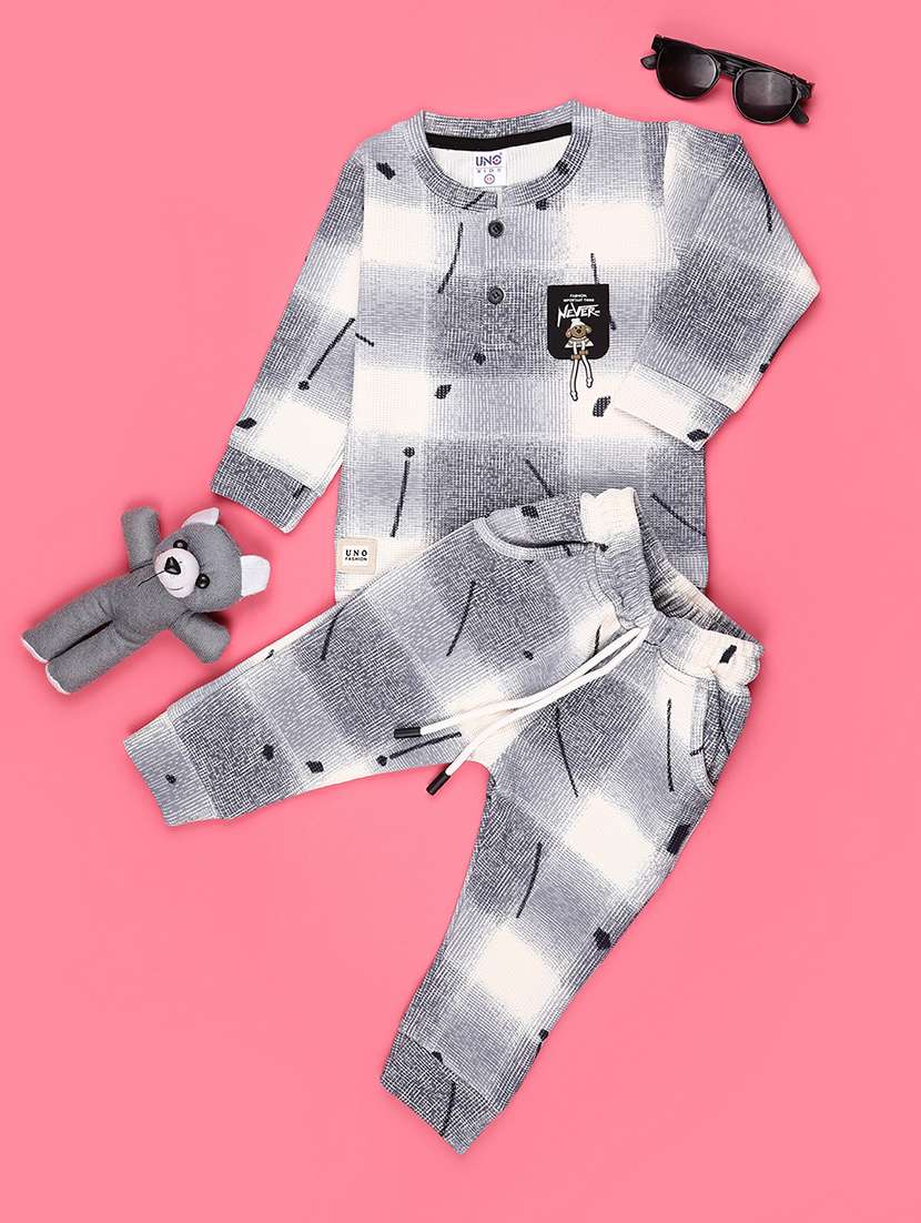 boys printed long sleeves full length set - 22490760 -  Standard Image - 1