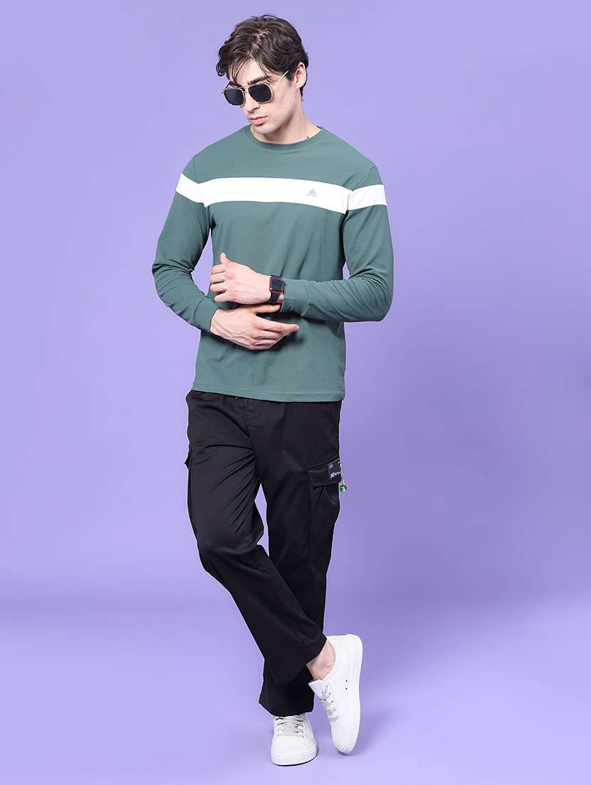 Men Solid Mid Rise Regular Fit Cargo - 22490831 -  Standard Image - 4