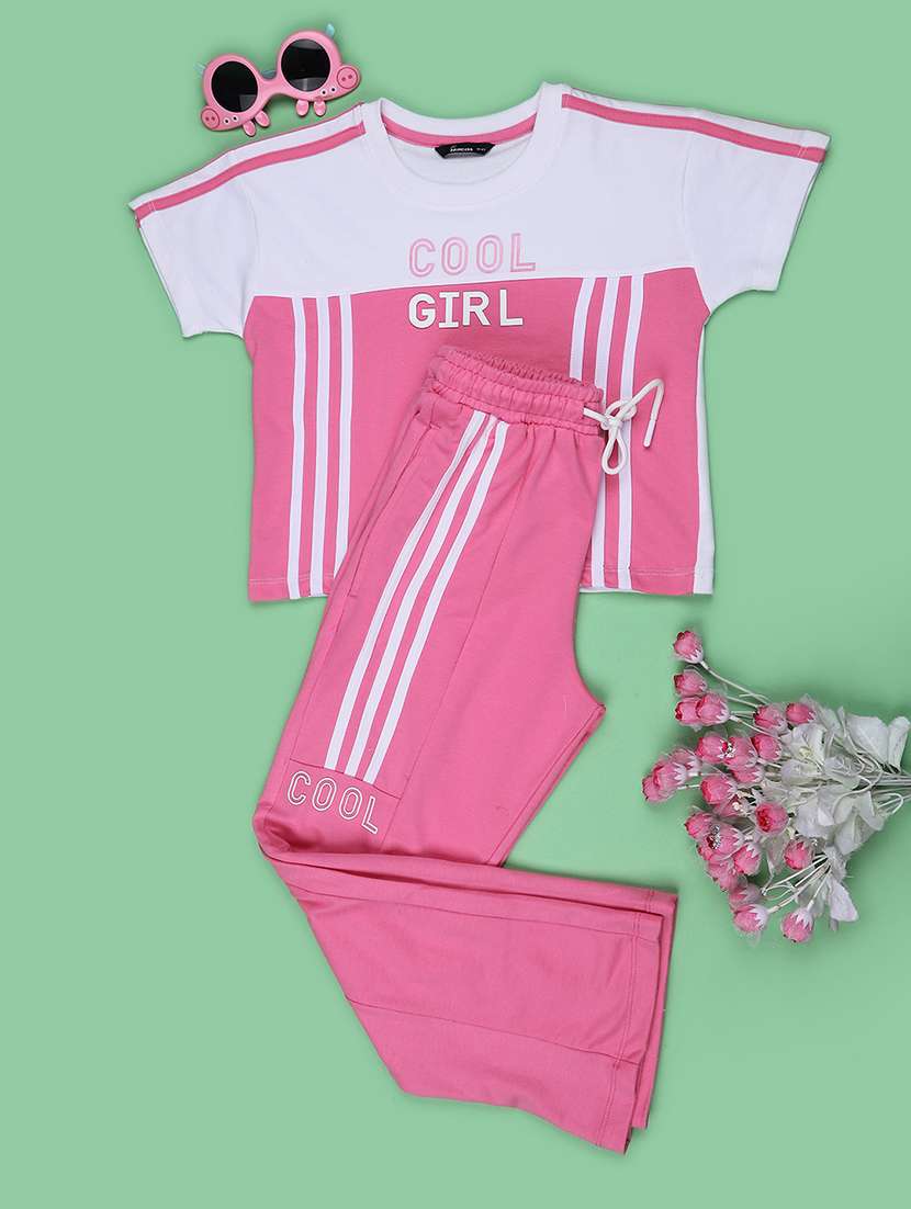 Girls Colourblocked Short Sleeves Active Wear Set - 22490833 -  Standard Image - 1