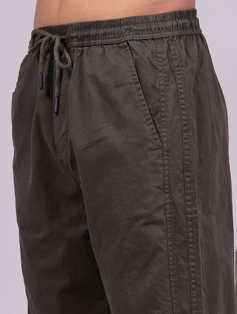 Men Solid Mid Rise Regular Fir Track Pant - 22490870 -  Standard Image - 1