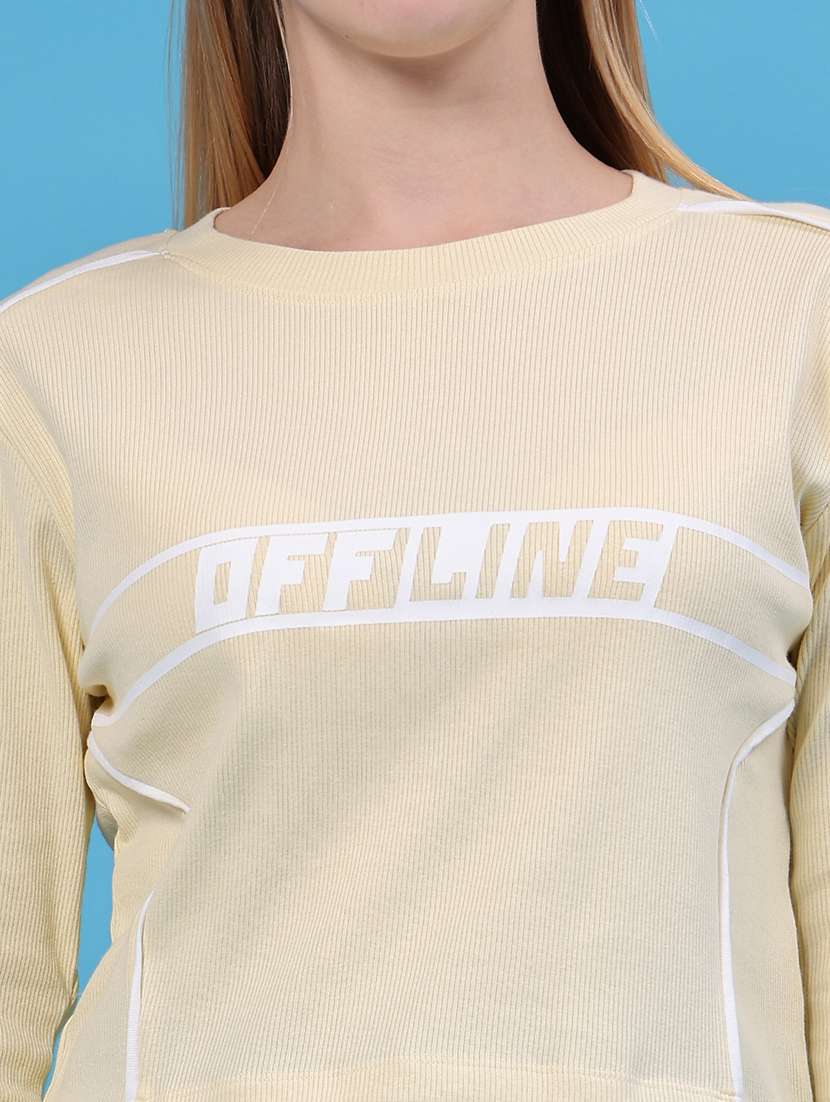Women Typographic Long Sleeves Regular T-shirt - 22490880 -  Standard Image - 1