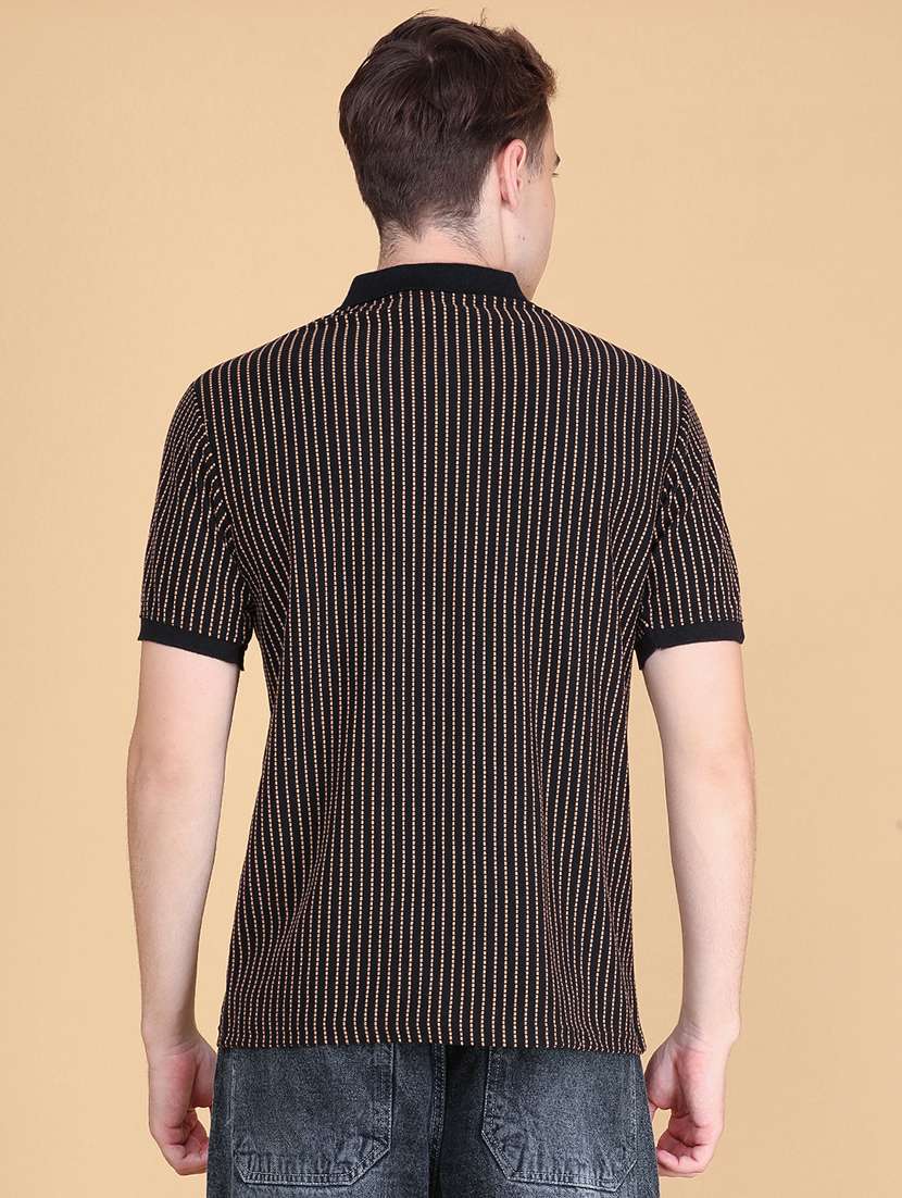 men striped short sleeve regular fit polo t-shirt - 22491023 -  Standard Image - 4