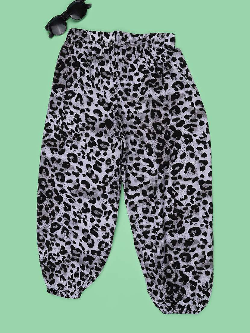 girls printed mid rise regular fit jogger - 22491152 -  Standard Image - 1