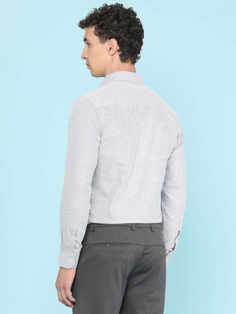 Men Striped Long Sleeves Slim Fit Shirt - 22491192 -  Standard Image - 4