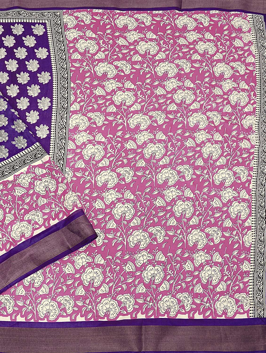 women printed casual wear saree with blouse - 22491455 -  Standard Image - 1