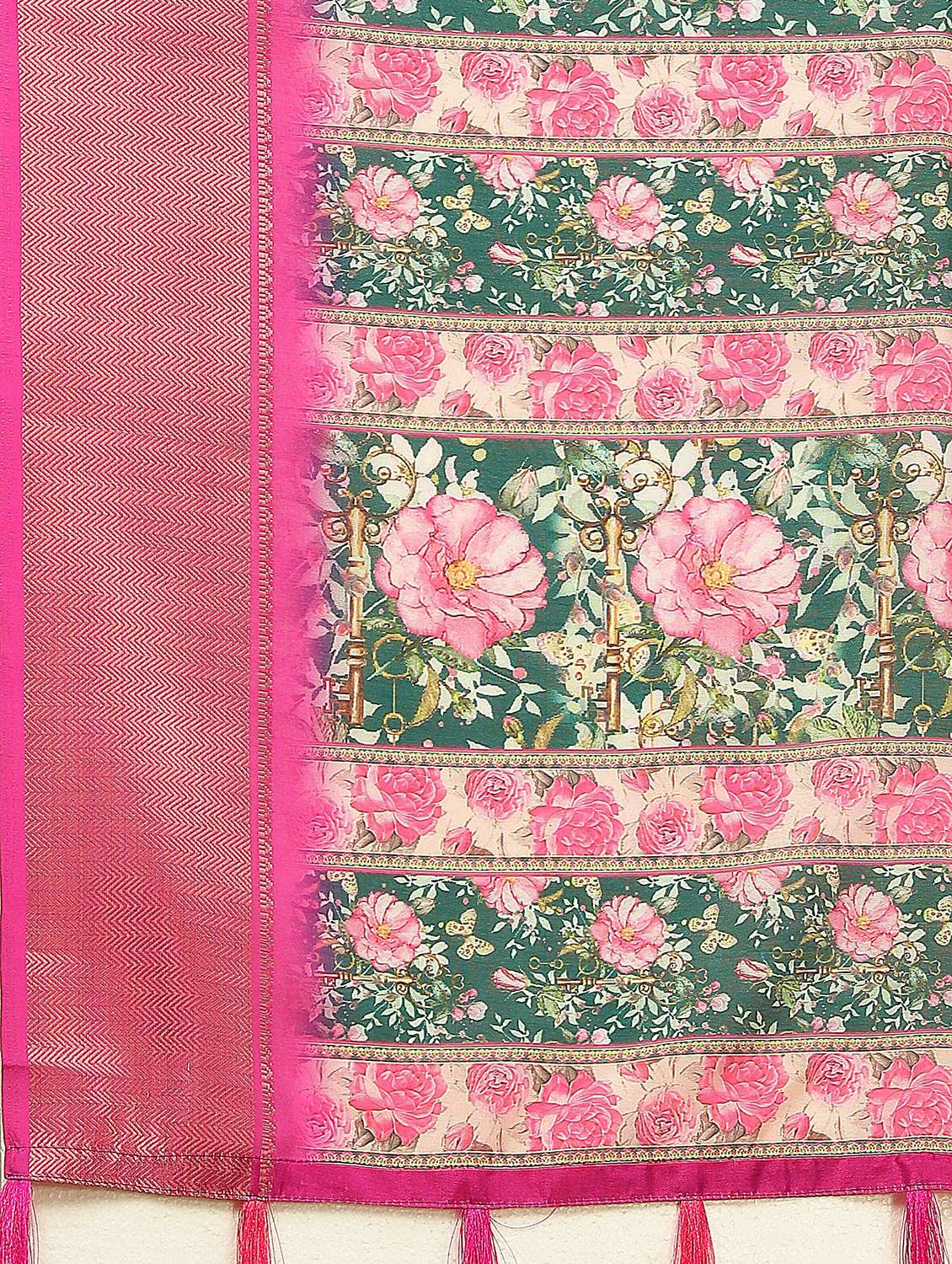 women printed casual wear saree with blouse - 22491516 -  Standard Image - 4