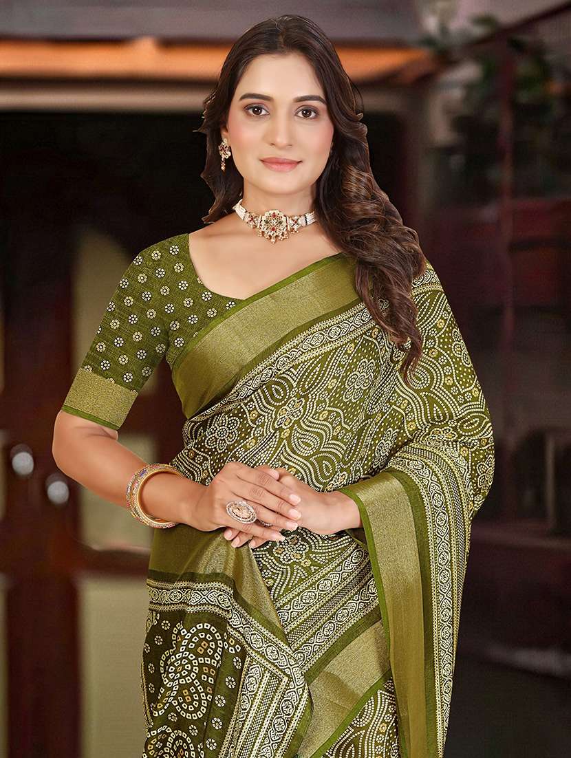 women printed casual wear saree with blouse - 22491564 -  Standard Image - 1
