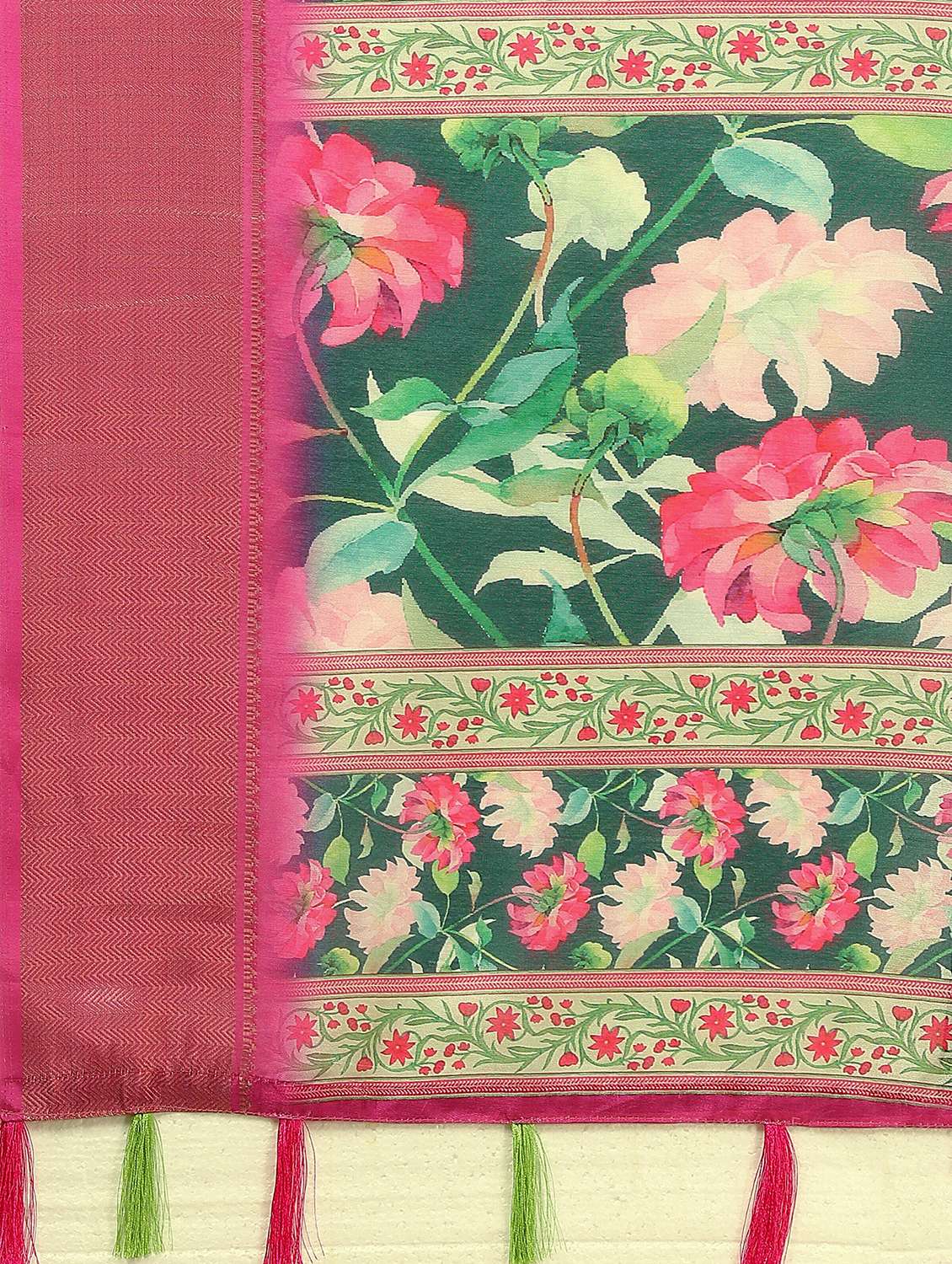 women printed casual wear saree with blouse - 22491568 -  Standard Image - 4