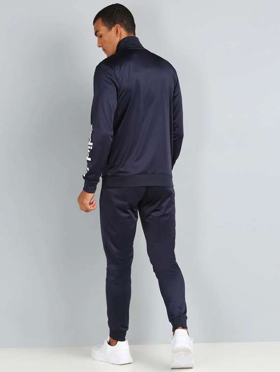 men solid long sleeve full length track suit - 22491806 -  Standard Image - 4