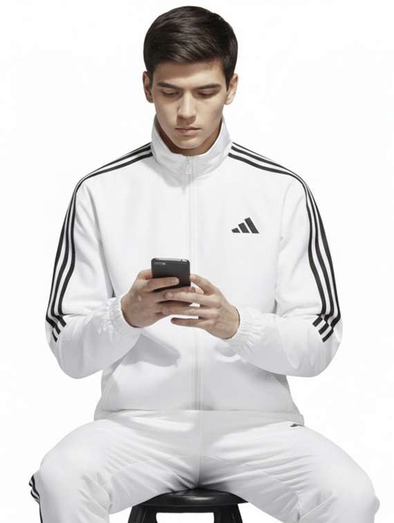 men side striped long sleeve full length track suit - 22491847 -  Standard Image - 1