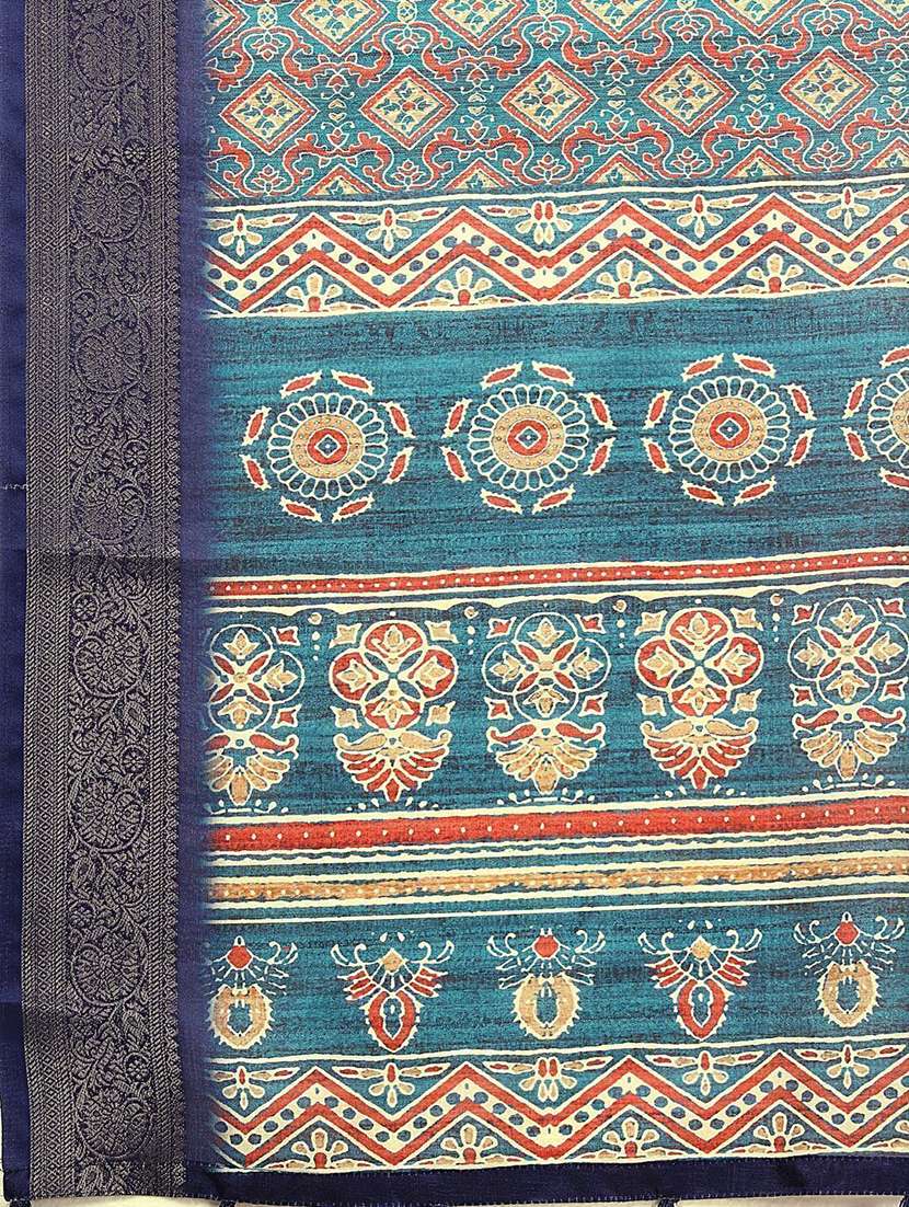 women printed casual wear saree with blouse - 22491925 -  Standard Image - 4