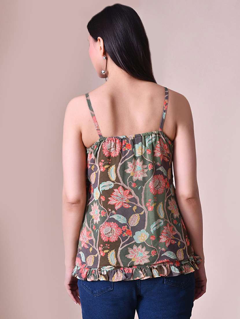women floral printed sleeveless top - 22494743 -  Standard Image - 4