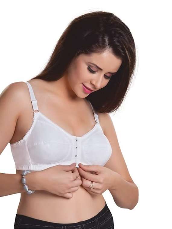 white cotton regular bra - 22494976 -  Standard Image - 1