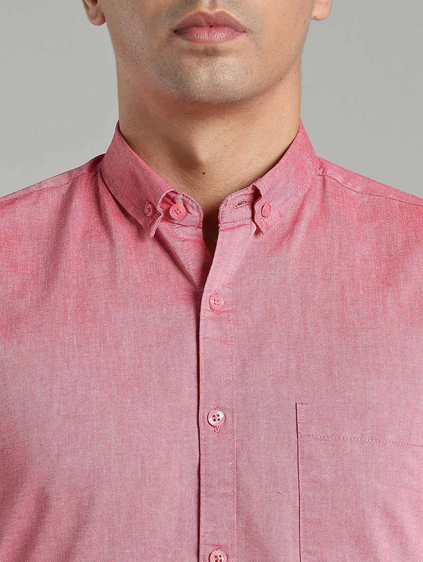 men solid short sleeve slim fit formal shirt - 22495039 -  Standard Image - 1