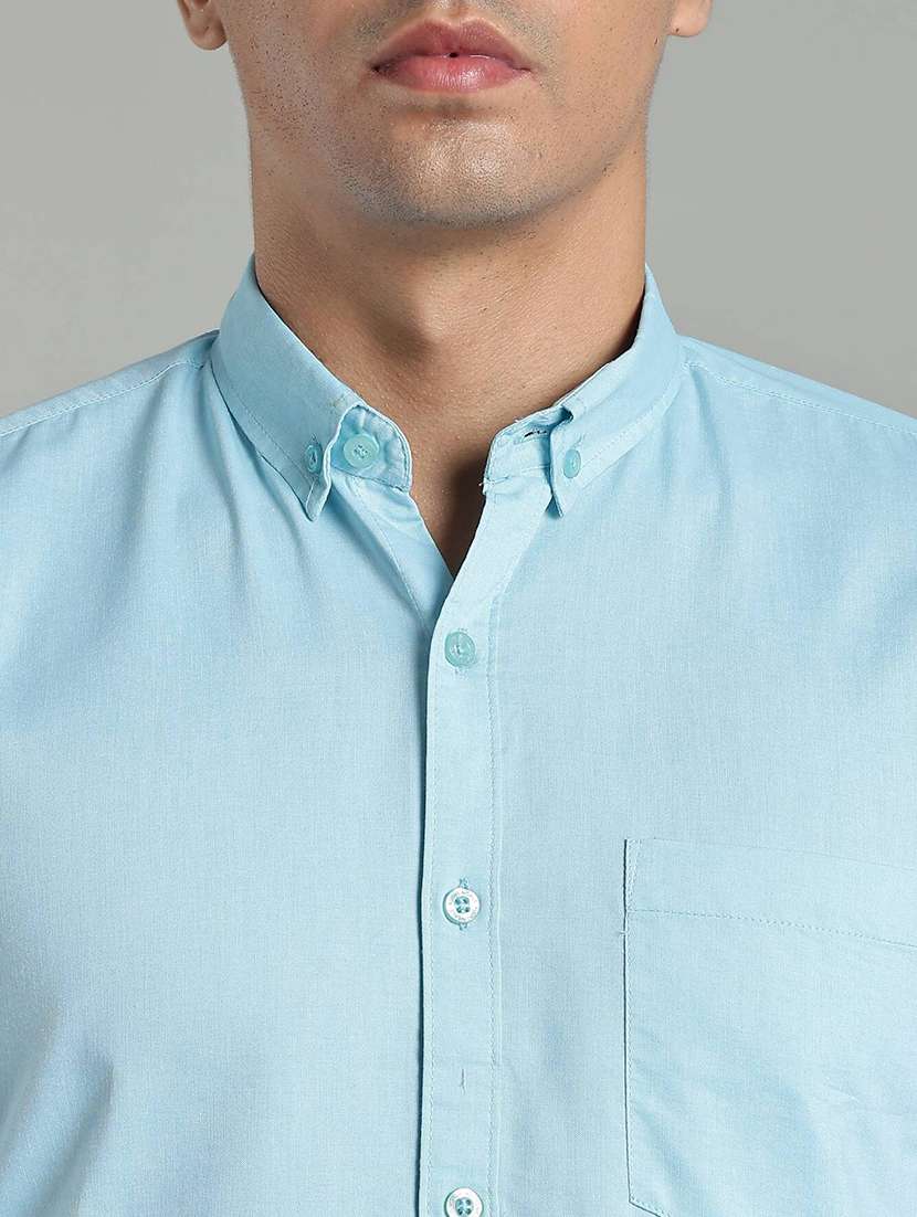 men solid short sleeve slim fit formal shirt - 22495042 -  Standard Image - 1