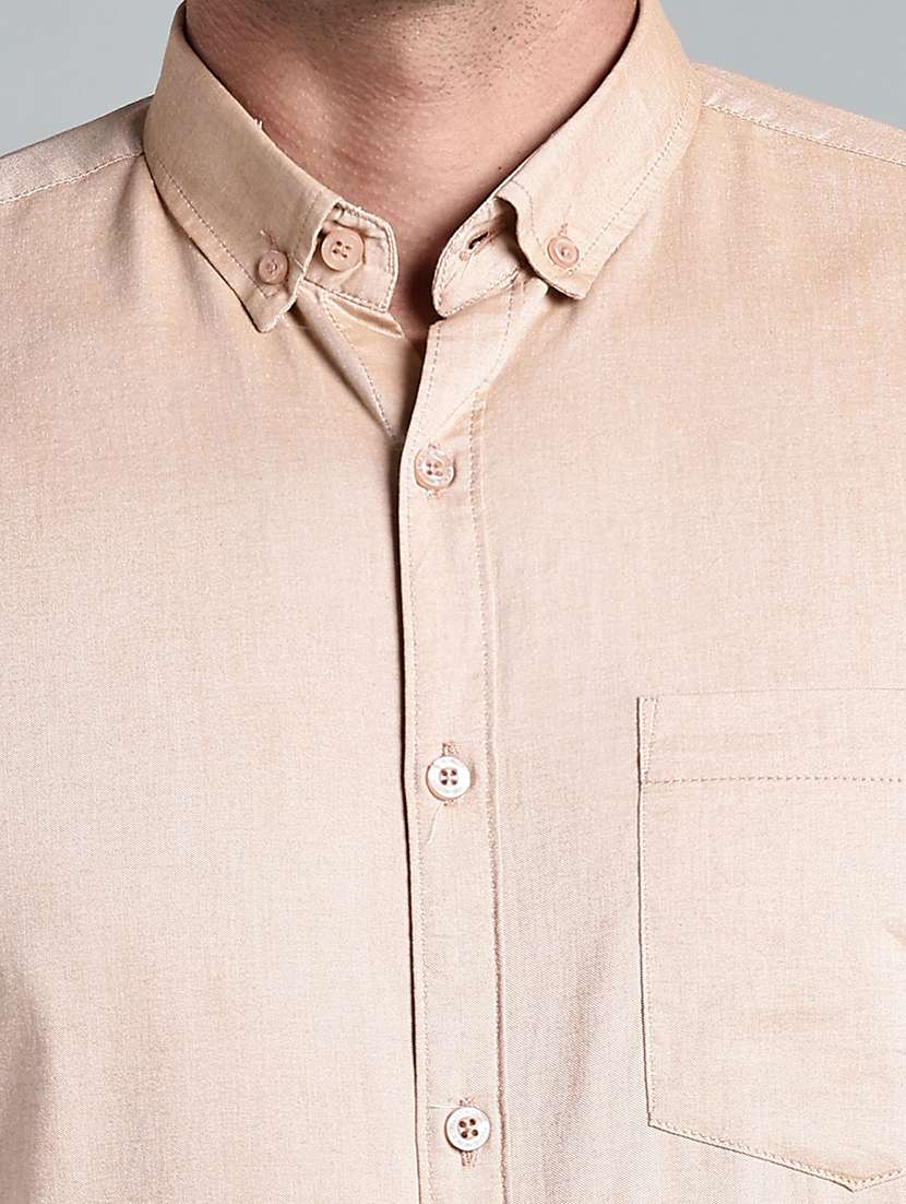 men solid short sleeve slim fit formal shirt - 22495043 -  Standard Image - 1