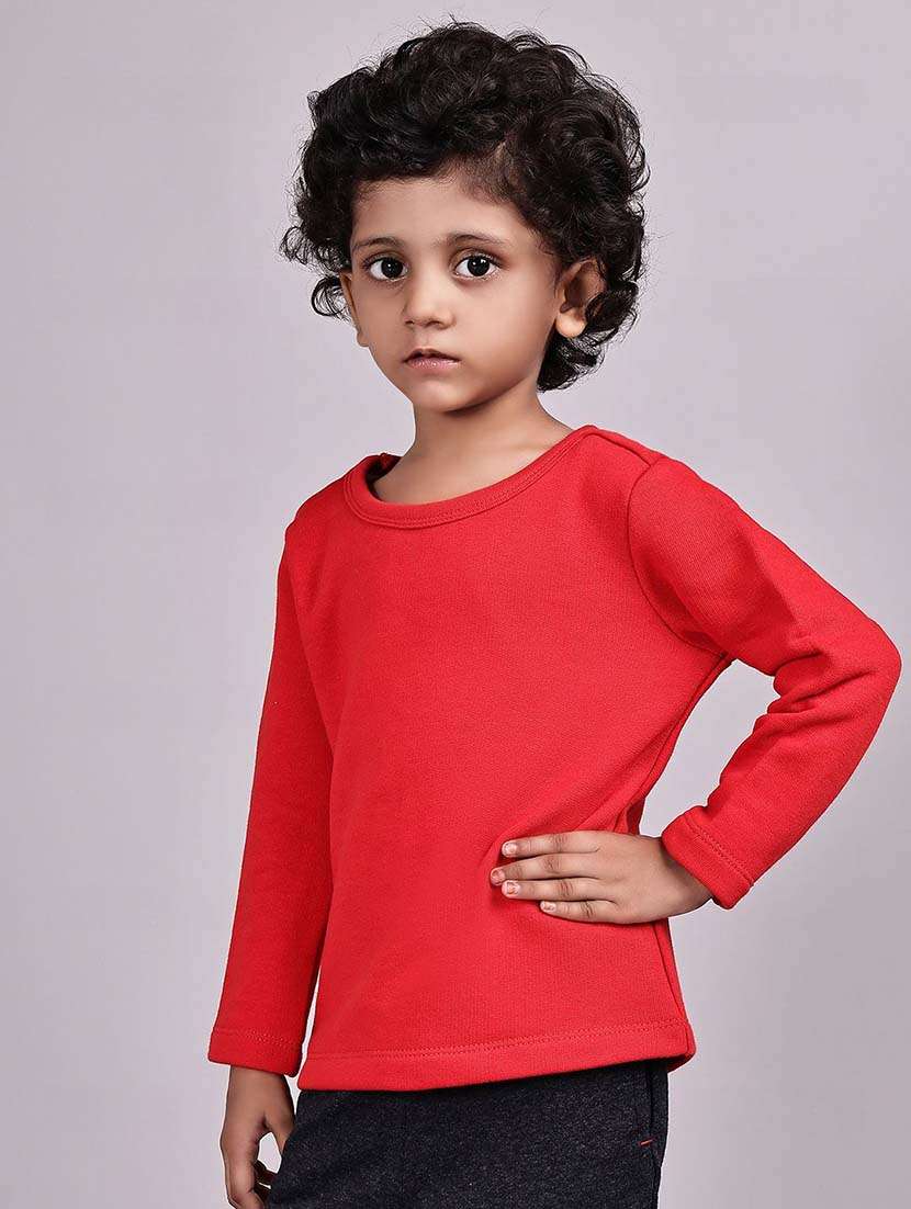 girls red cotton plain jogger - 22495181 -  Standard Image - 1