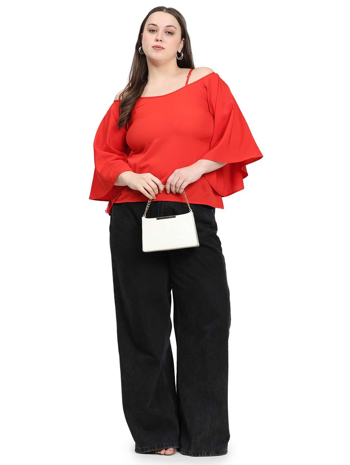 women solid cold shoulder top - 22495206 -  Standard Image - 4