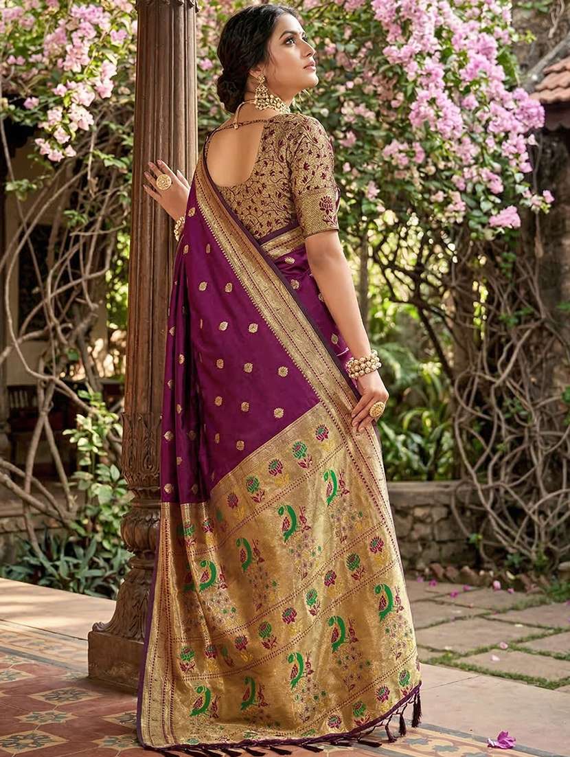 women self design paithani saree with blouse - 22495236 -  Standard Image - 1