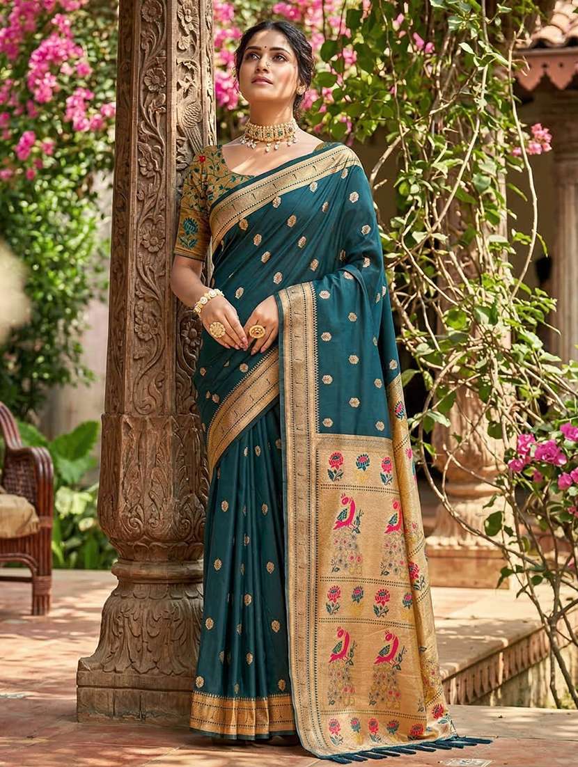 women self design paithani saree with blouse - 22495237 -  Standard Image - 1
