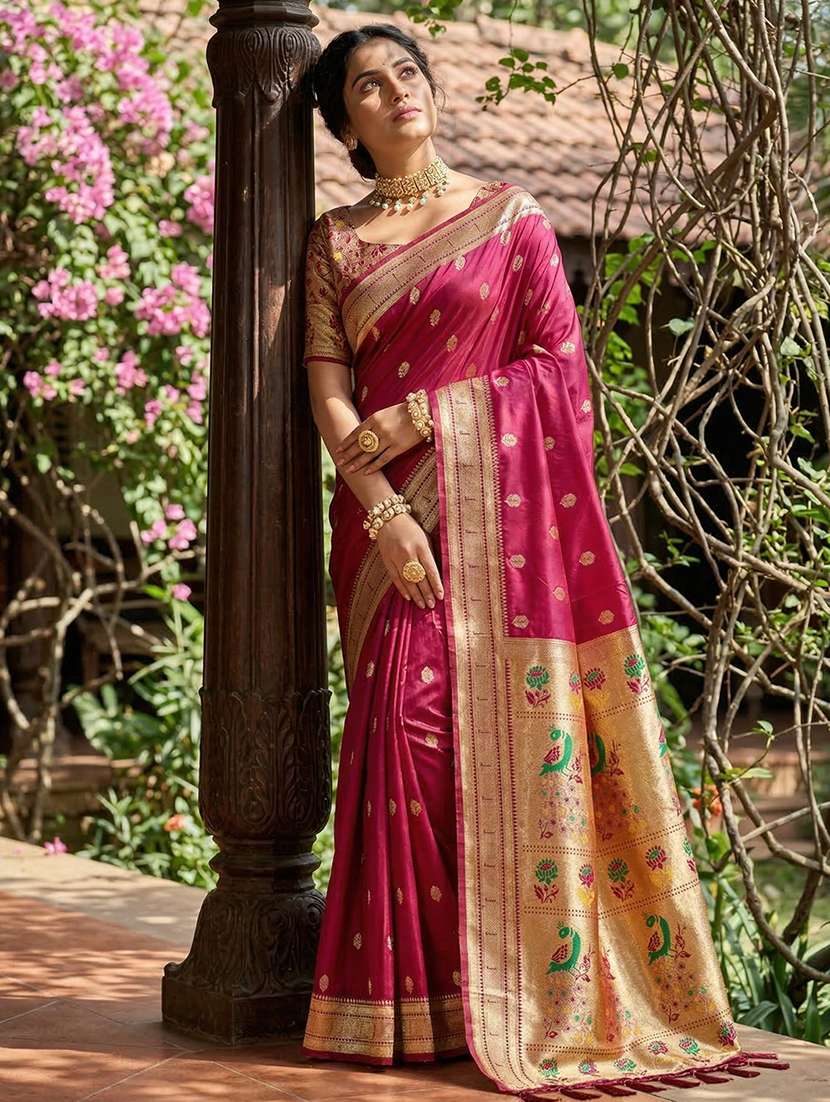 women self design paithani saree with blouse - 22495238 -  Standard Image - 1