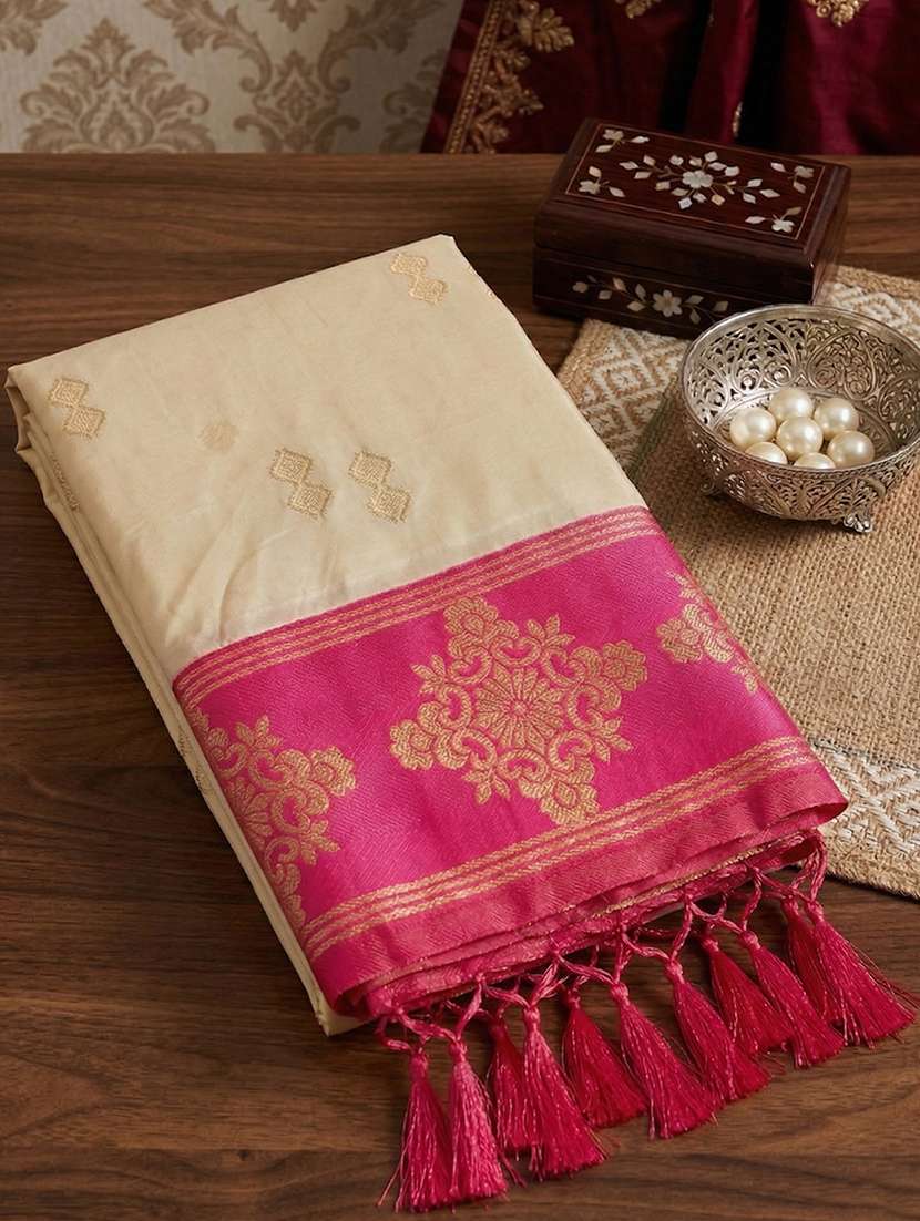 women self design banarasi saree with blouse - 22495244 -  Standard Image - 4