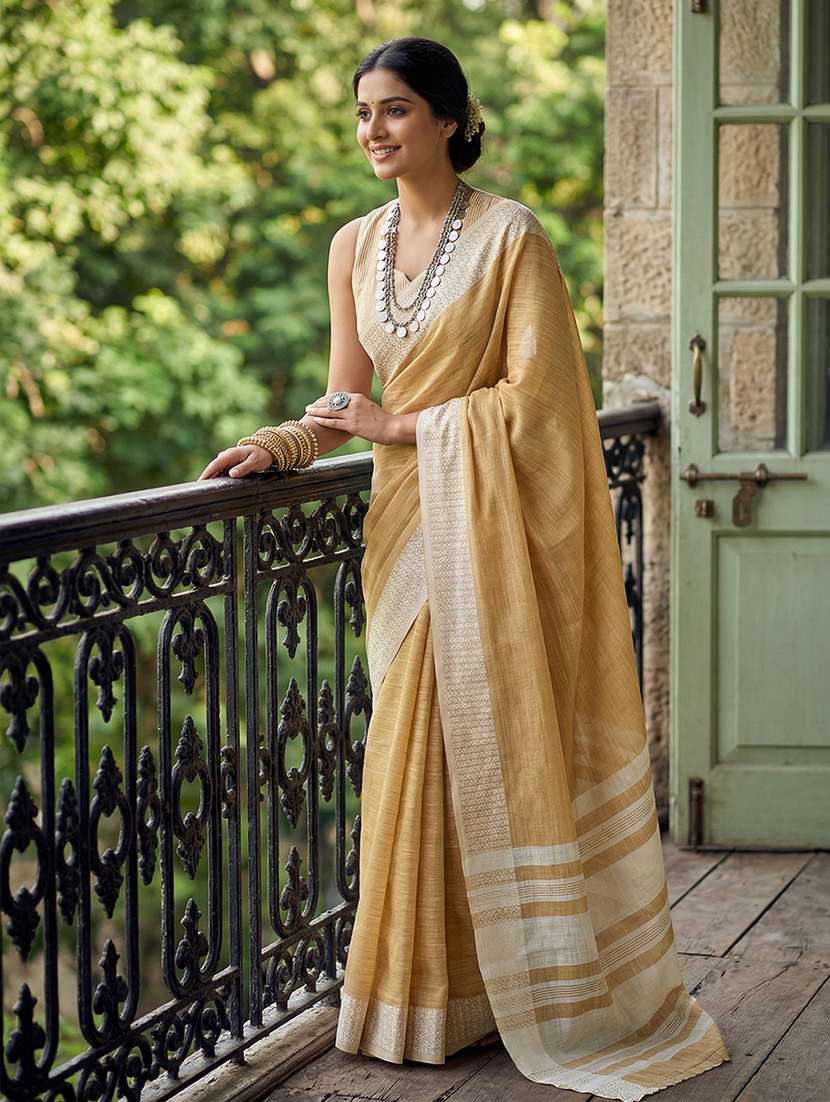 women self design handloom saree with blouse - 22495259 -  Standard Image - 1