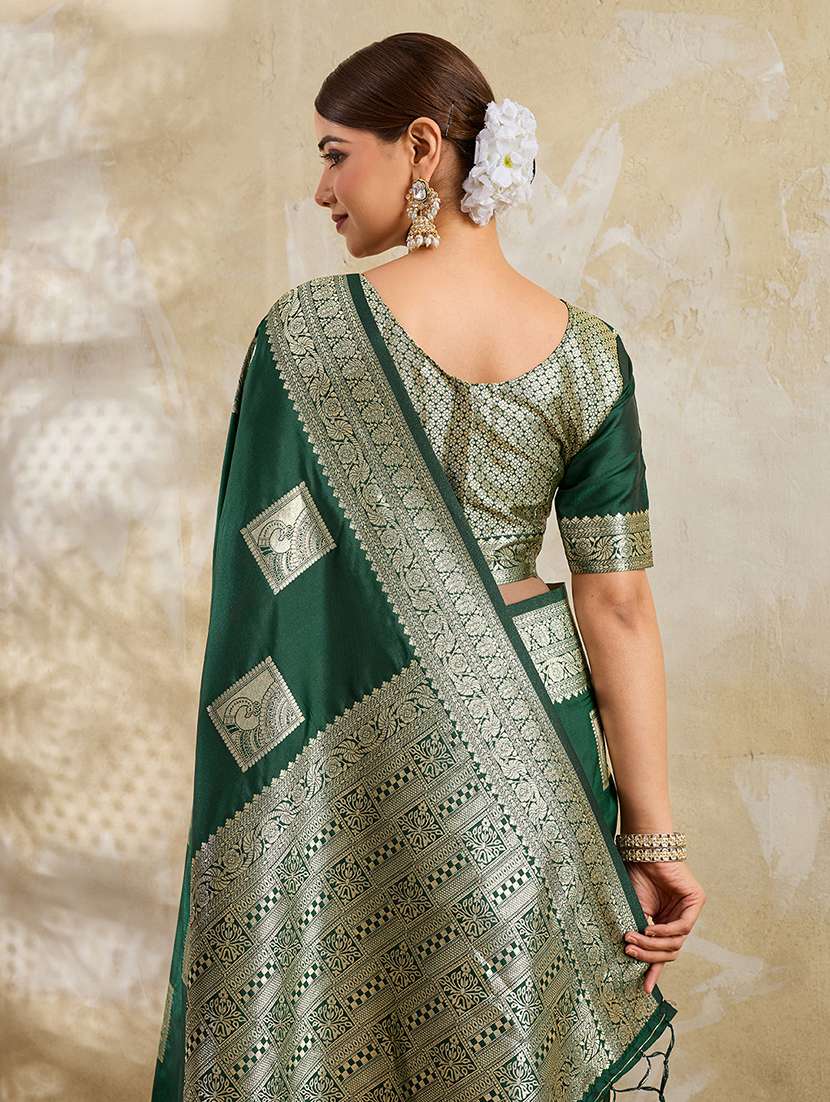women self design banarasi saree with blouse - 22495265 -  Standard Image - 4