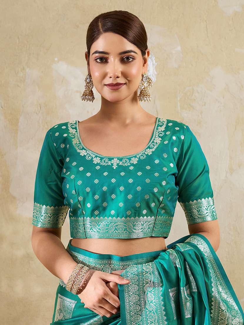 women self design banarasi saree with blouse - 22495267 -  Standard Image - 4
