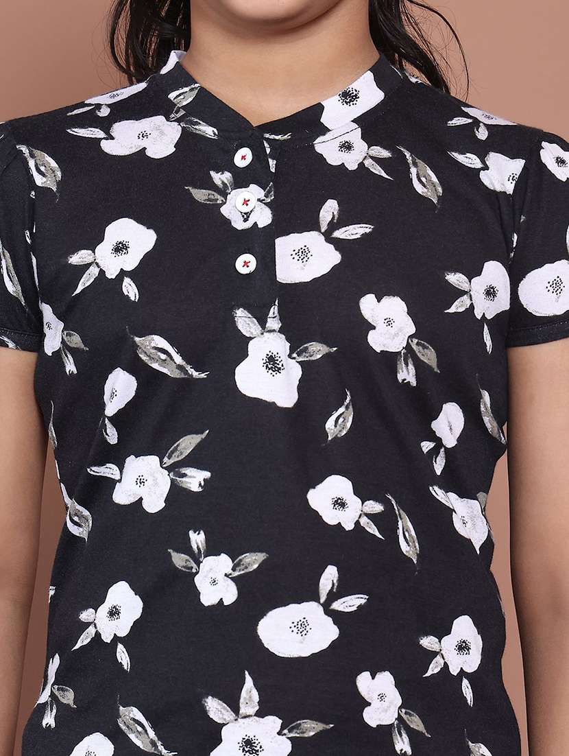 girls black cotton t-shirt - 22495307 -  Standard Image - 1