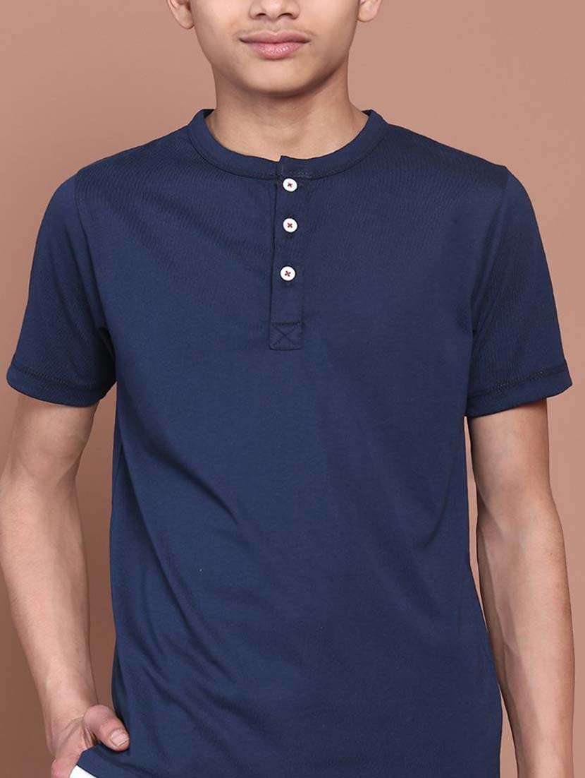 boys navy blue cotton t-shirt - 22495319 -  Standard Image - 1