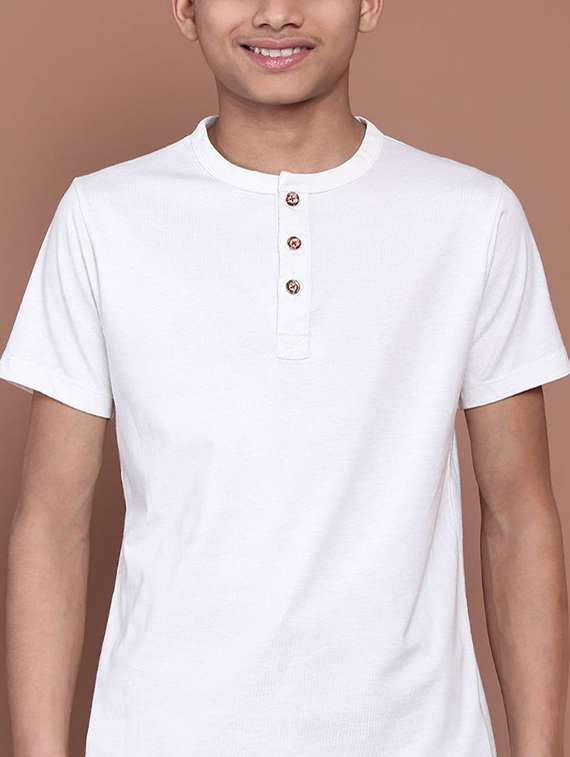 boys white cotton t-shirt - 22495321 -  Standard Image - 1