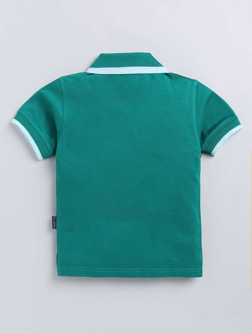 boys green cotton blend t-shirt - 22495358 -  Standard Image - 1