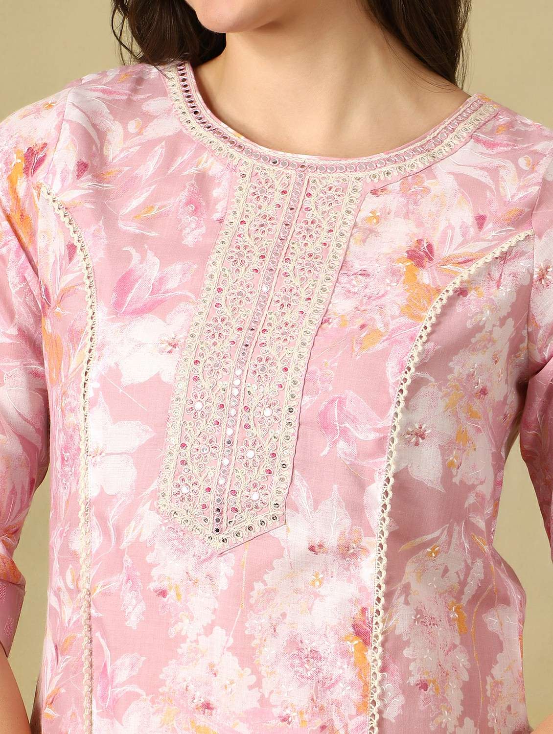 Women Printed Three Quarter Sleeve Kurta Pant With Dupatta Set - 22495498 -  Standard Image - 1
