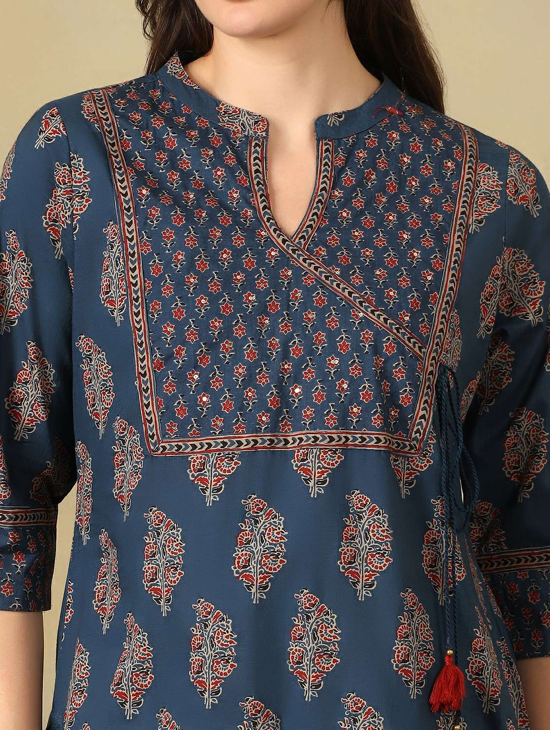 Women Printed Three Quarter Sleeve Kurta Pant With Dupatta Set - 22495515 -  Standard Image - 1