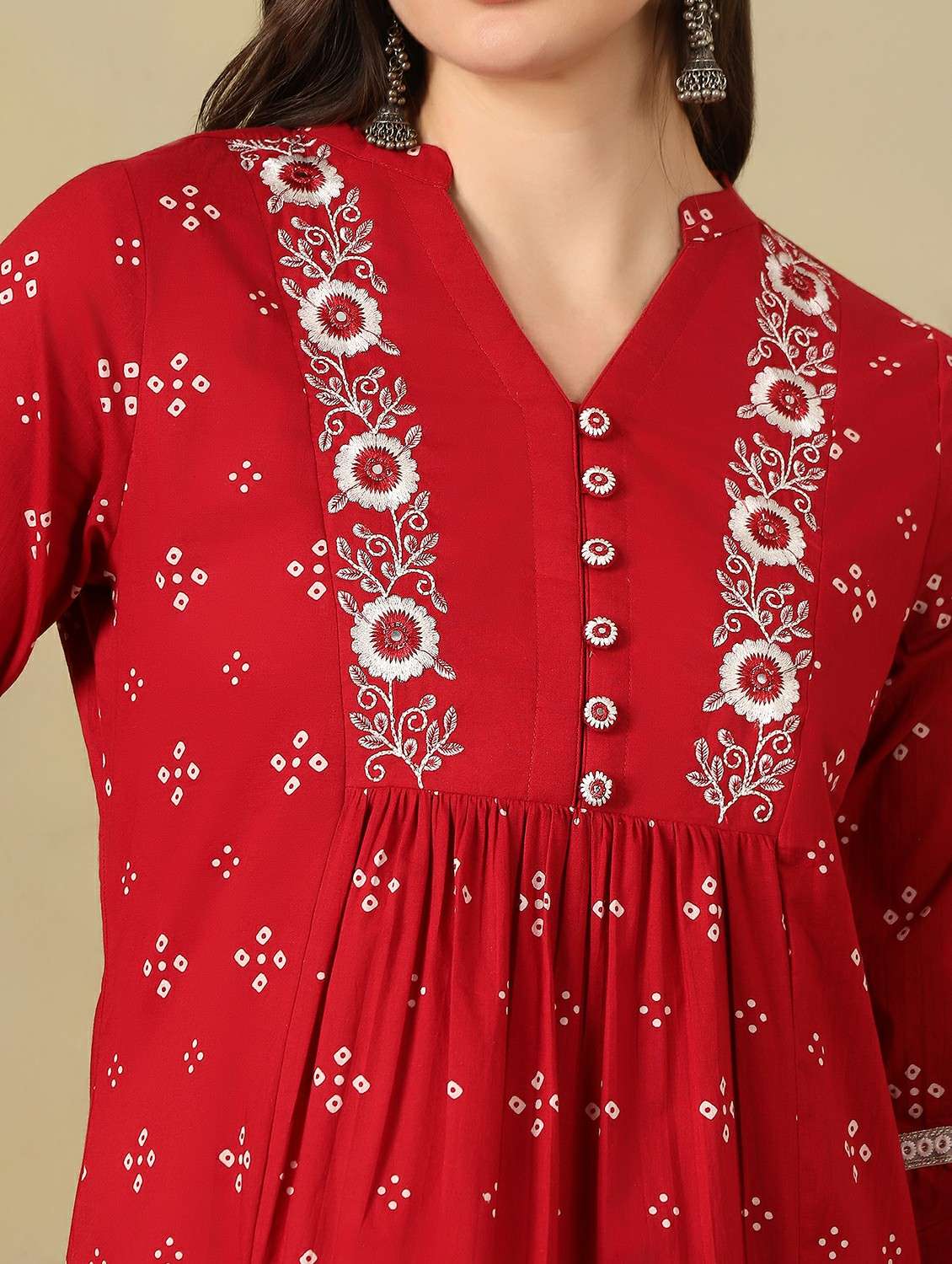 women printed three quarter sleeve kurta pant with dupatta set - 22495518 -  Standard Image - 1