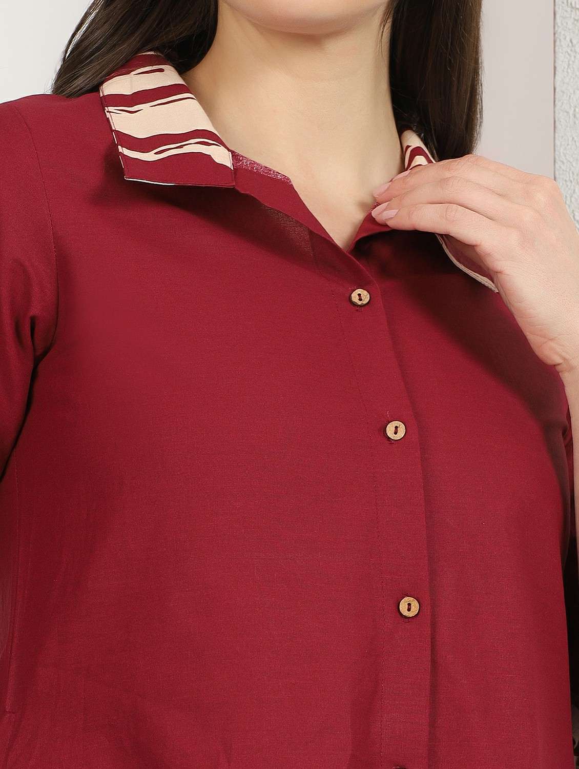 women printed collared midi shirt dress - 22495537 -  Standard Image - 1