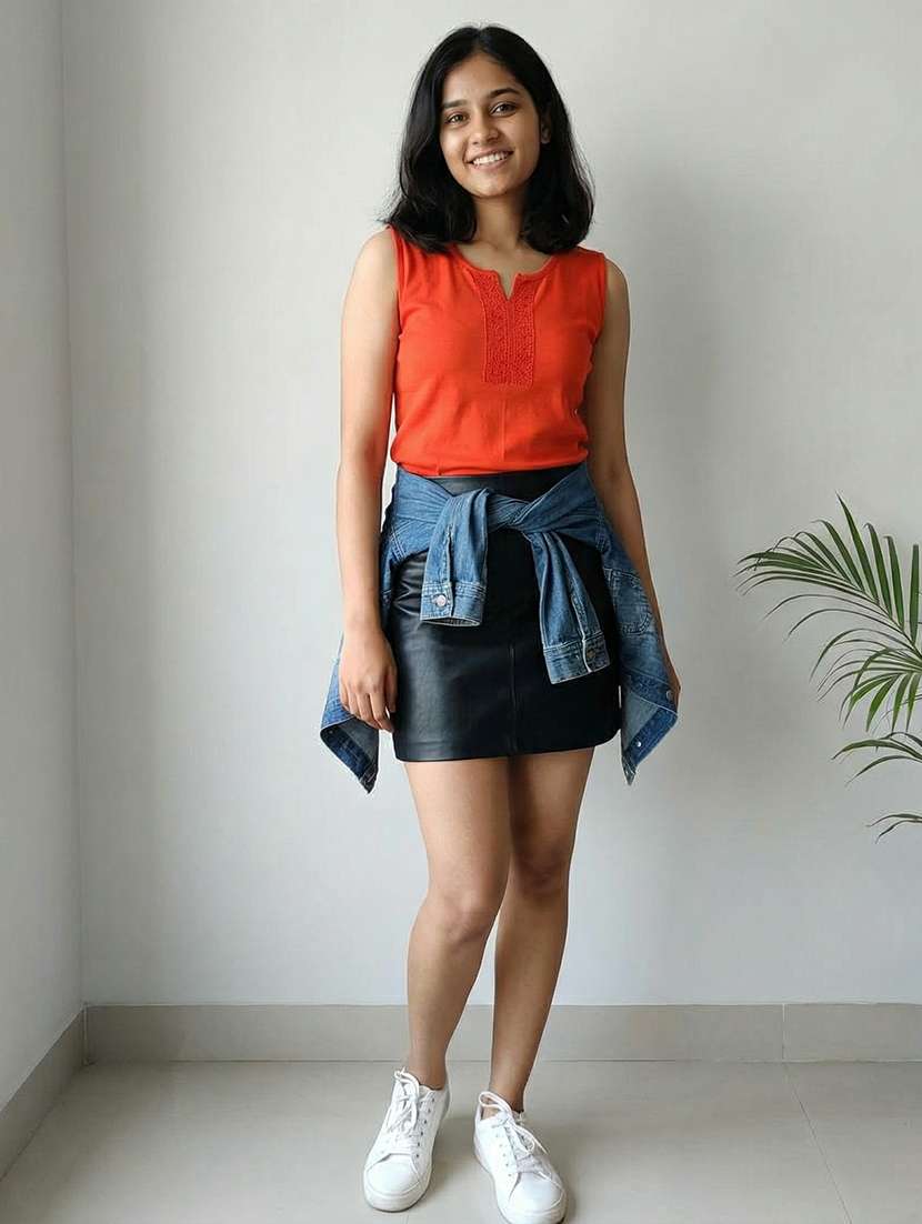 women orange hosiery regular t-shirt - 22495870 -  Standard Image - 4