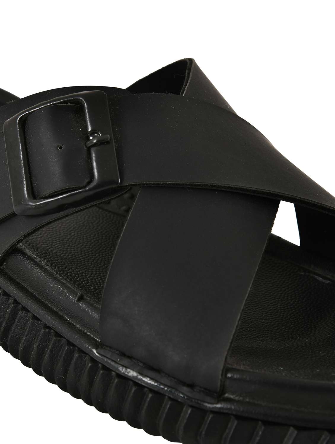 Men Black Slip On Sandal - 22495886 -  Standard Image - 4
