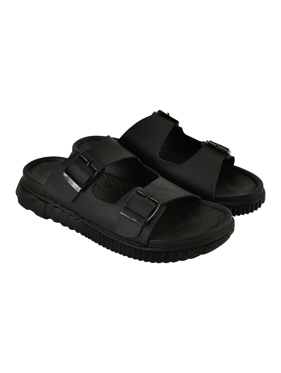 men black slip on sandal - 22495887 -  Standard Image - 1