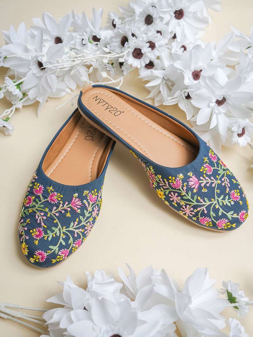 women embroidered slip on mules - 22495900 -  Standard Image - 1