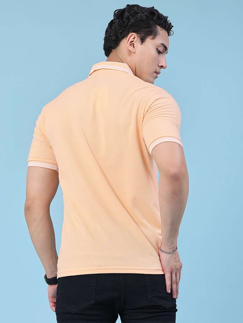 Men Solid Short Sleeves Polo T-shirt - 22496395 -  Standard Image - 4