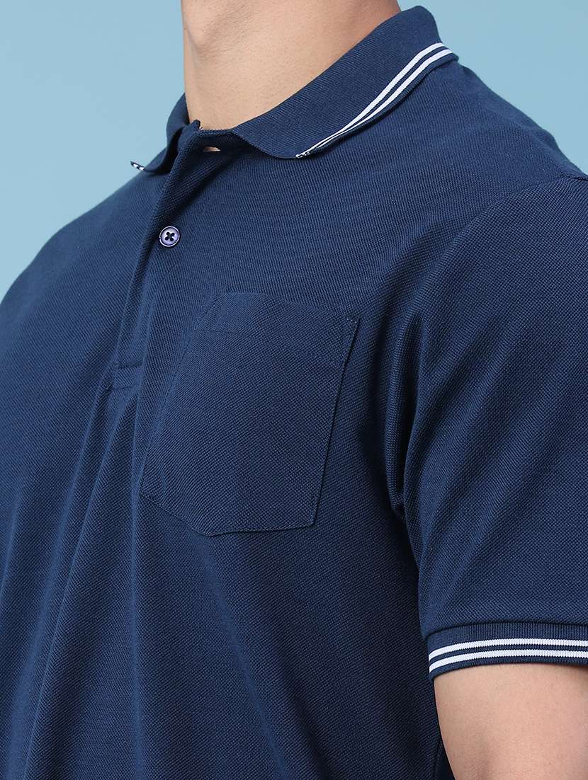 men solid short sleeves polo t-shirt - 22496398 -  Standard Image - 1